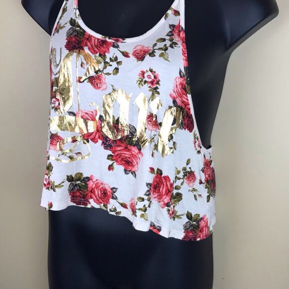PAPAYA Floral Graphic LOVE Tank Size Med - Picture 3 of 5